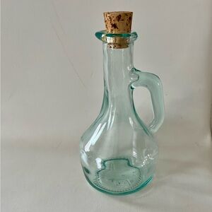Vintage Depression glass cooking oil cruet made in Italy